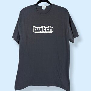 (2/$20) Twitch.tv Grey Logo Tee